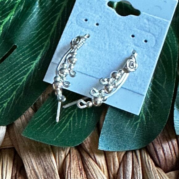 BOGO FREE CLIMER EARRINGS SILVER - Picture 1 of 4